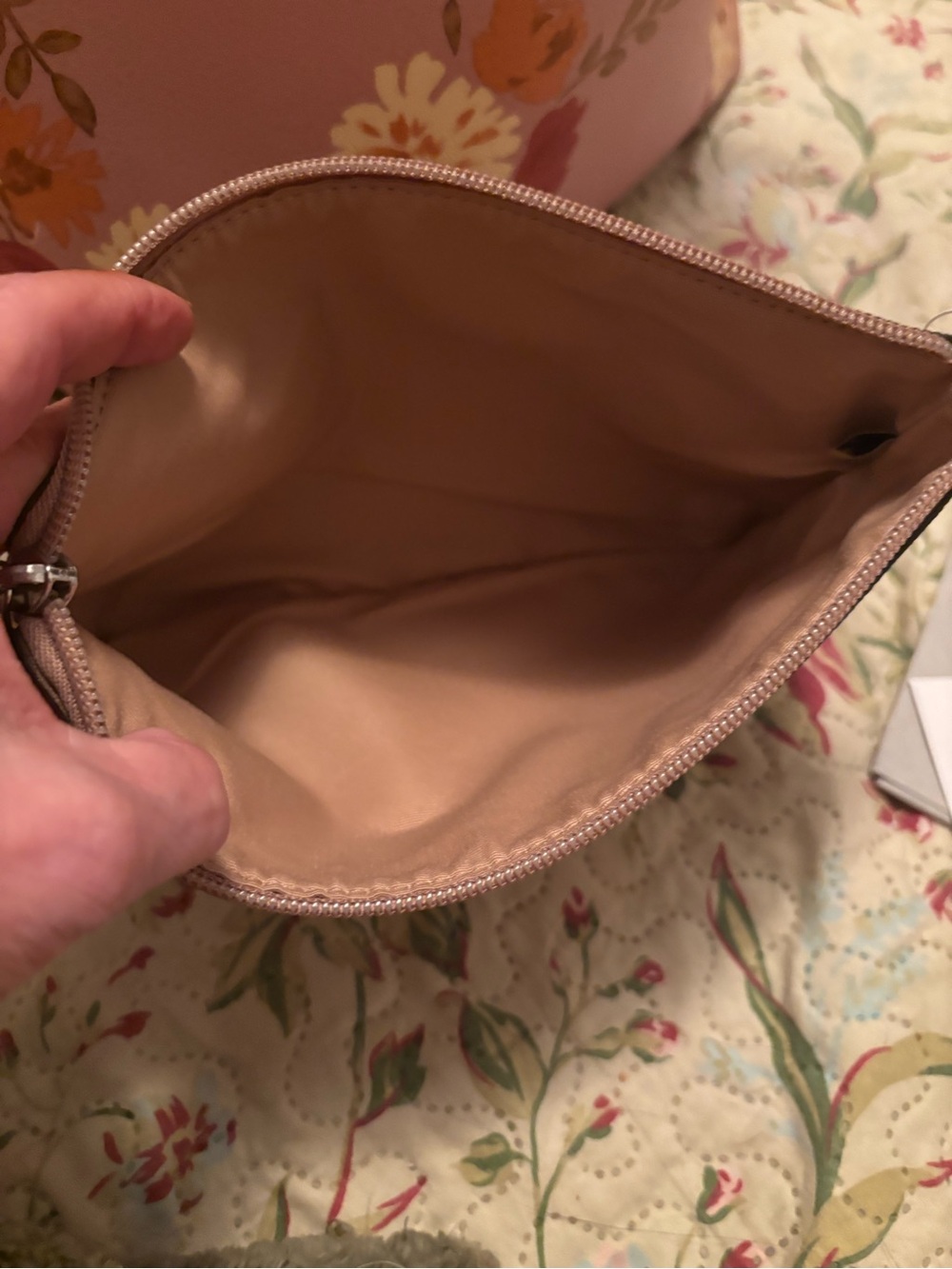 Coach Peony Floral print Tote with Tan Trim - Picture 15 of 16